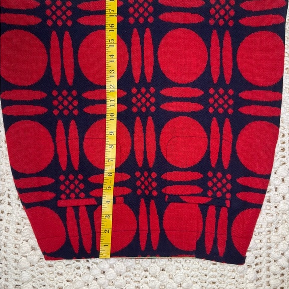 Boden Red and Black Patterned Skirt - Picture 6 of 8